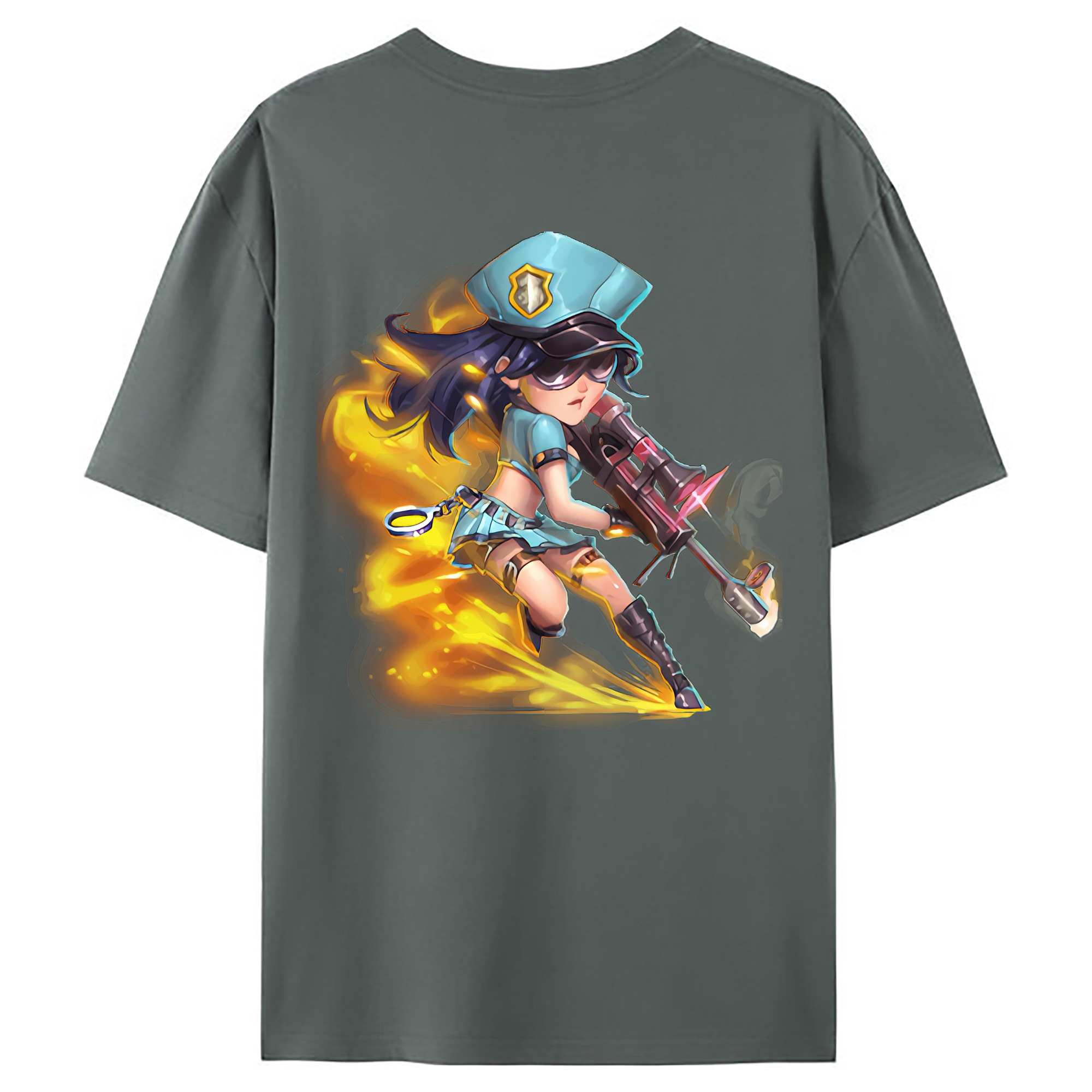 （画像用） リーグ・オブ・レジェンド League of Legends LOL 綿100％ メンズ半袖Tシャツ（バックプリント） 通気性